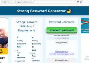 random strong password generator